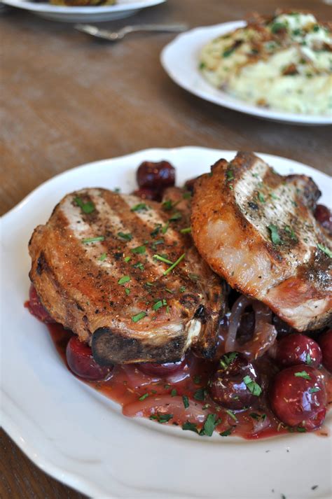 Pork Chops With Cherry Port Glaze The Messy Mrs