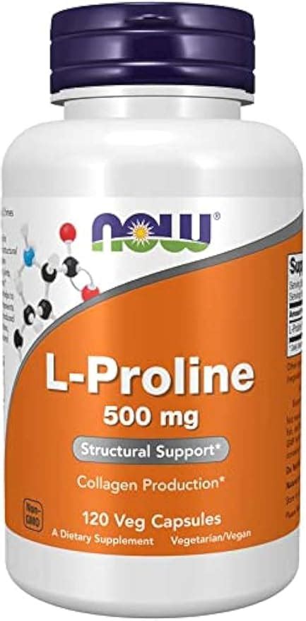 L Proline 500 Mg 120 Veg Capsules By Now Health And Household