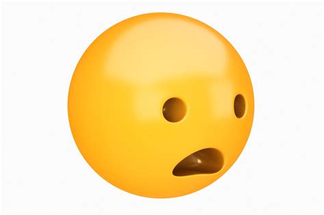 Emoji Frowning Face With Open Mouth Cgtrader