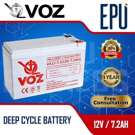 Jual Aki UPS VOZ 12V 7 2AH Deep Cycle Baterai UPS Aki Kering Batere