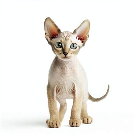 Premium Ai Image Beautiful Baby Cornish Rex Cat Portrait Generative Ai