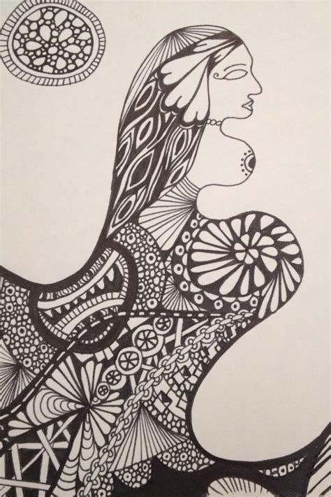 Sharpie Drawing Pregnant Sea Goddess Sharpie Doodles Dreamcatcher