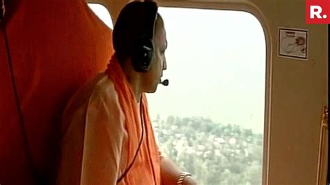 Cm Yogi Adityanath Undertakes Aerial Survey Of Flood Affected Areas In