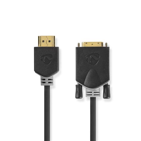 Hdmi™ Cable Hdmi™ Connector Dvi D 24 1 Pin Male 1080p Gold