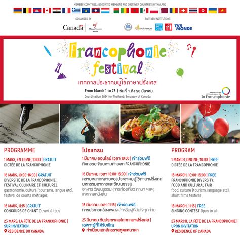 The Francophonie Festival in Thailand 2024 – Alliance Française Bangkok