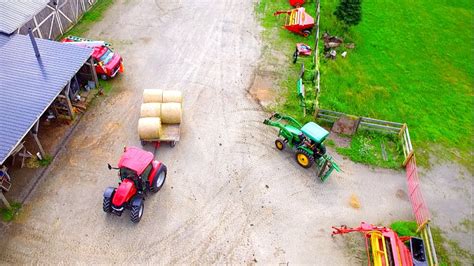 Hauling In Round Bales With The Case Farmall C Youtube