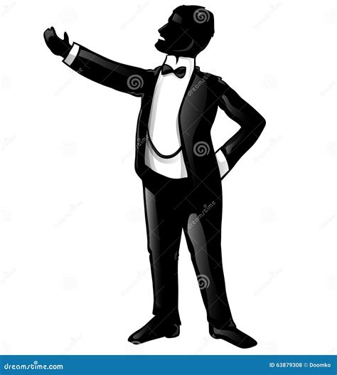 Tenor Opera Singer Silhouette Stock Vector Image 63879308