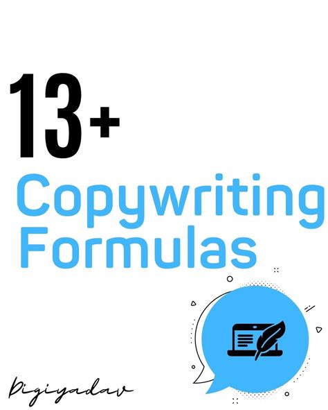 13 Copywriting Formulas Cheatsheet