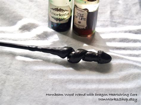 Hornbeam Wood Wand with Dragon Heartstring Core by IronWorksShop on Etsy Mod Podge, Air Dry Clay ...