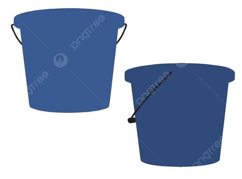 Bucket On White Background Black Vector Silhouettes Vector Black