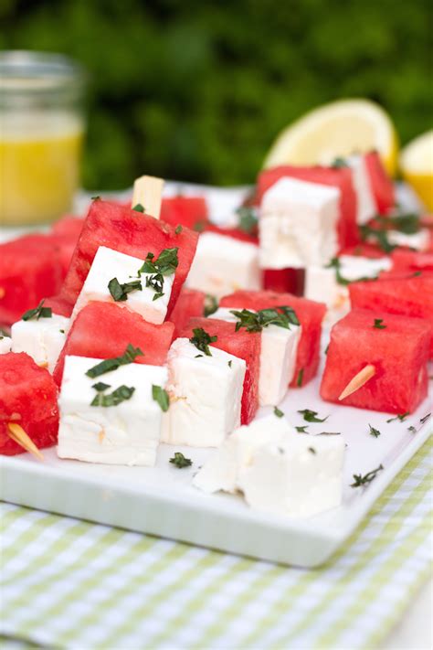 Wassermelonen Feta Spie E Mit Minze Hase Im Gl Ck