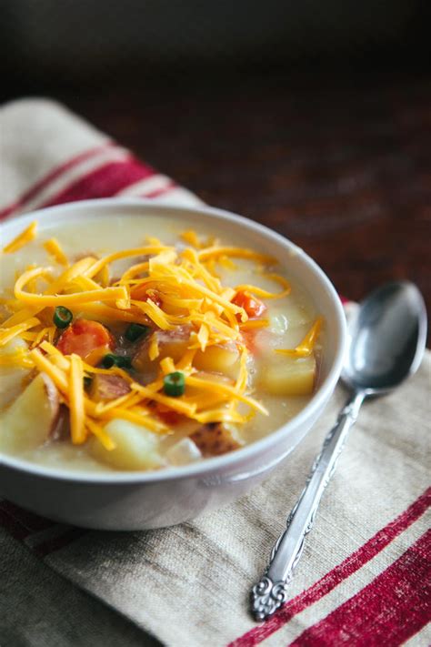 Cheddar Potato Soup Double The Comfort Food Fanatic