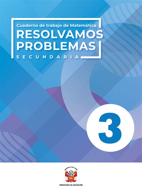 08 Es Matematica Resolvamos Problemas Cuaderno De Trabajo Tercer AÑo 3 Cuaderno De Trabajo De