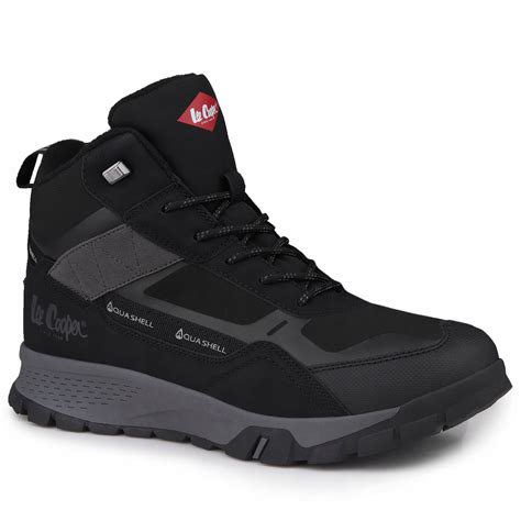 Buty Zimowe Trekkingowe Lee Cooper Black Aqua Shell Ocieplane