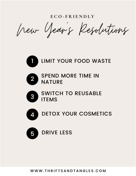 5 Eco Friendly New Years Resolutions Thrifts And Tangles