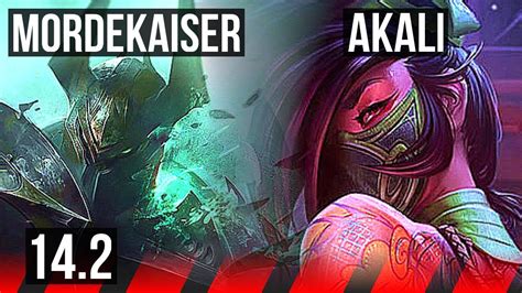 MORDEKAISER Vs AKALI TOP 7 Solo Kills Legendary KR Master 14 2