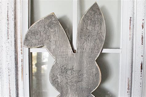 How To Make A Farmhouse Bunny Door Hanger Raggedy Bits