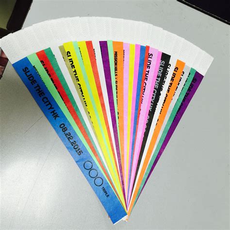 Custom Logo Waterproof And Promotional Disposable Tyvek Wristband