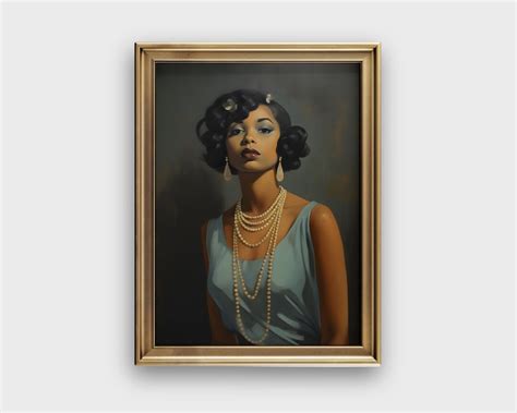 Female Vintage Portrait African American Wall Art Vintage Black Woman ...