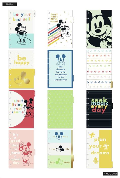 2021 Disney© Mickey Mouse Stay True Mini Horizontal Happy Planner 12