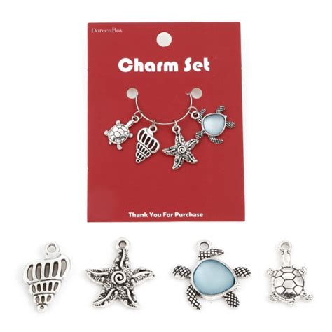 8seasons Zinc Based Alloy Ocean Jewelry Charms Antique Silver Color