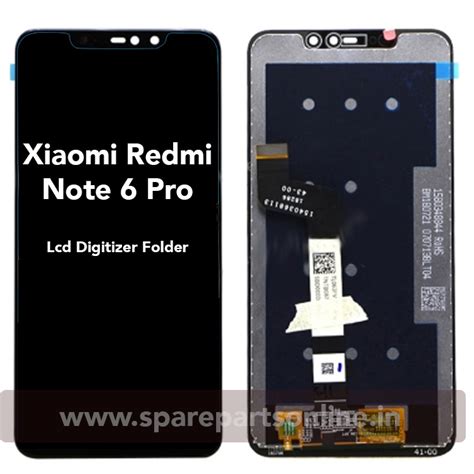 Xiaomi Redmi Note 6 Pro Lcd Screen Display Folder Combo With Digitizer