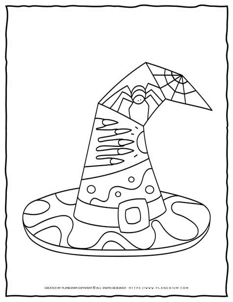 Witch Hat Coloring Page Planerium