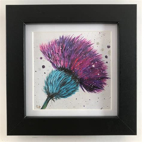 Scottish Thistle Art Print Contemporary Scottish Thistle Wall Etsy Uk