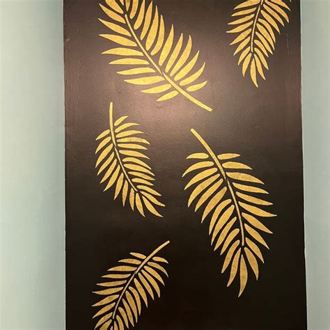 Palm Leaves Pattern Wall Stencil Palm Leaves Stencil Stencils For