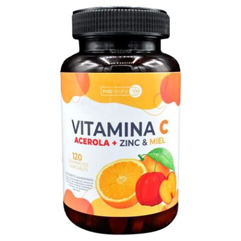 Vitamina C Acerola Zinc Miel X Comp Masticables Ecofarmacias