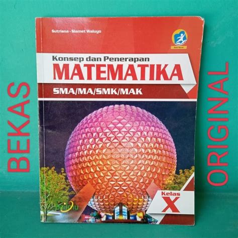 Jual Buku Konsep Dan Penerapan Matematika Kelas 10 X 1 I SMA MA