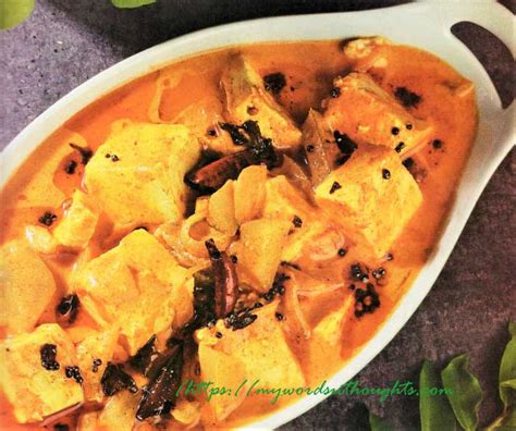 Paneer Mango Curry - My Words & Thoughts