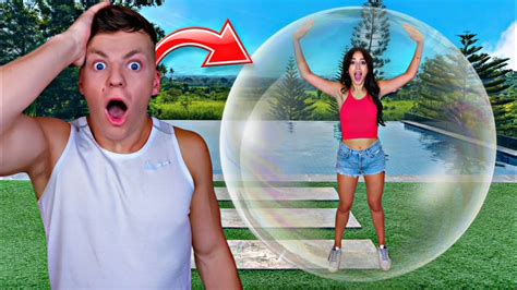 I Trapped My Girlfriend In A Giant Bubble For 24 Hours Youtube