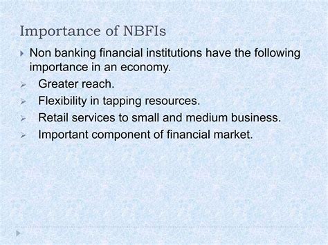 Non Bank Financial Institutions Ppt