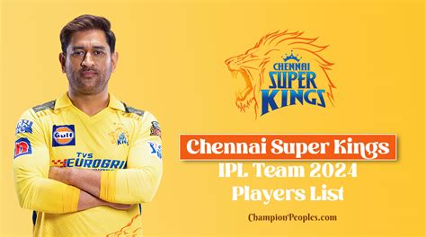 CSK Squad IPL 2024 CSK Full List Of Players After Auction Purse