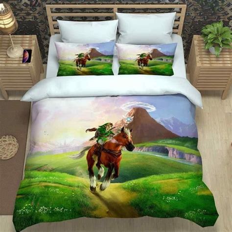 Housse De Couette Gar On De Dessin Anim Mont Sur Un Cheval Fermeture