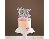 Amazon Custom Welcome Baby Cake Topper Glittery Baby Shower Cake