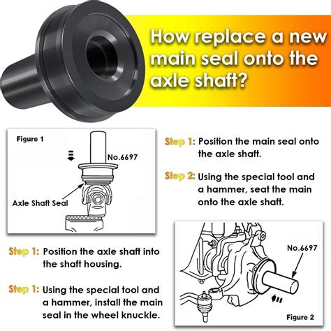 Axle Shaft Oil Seal Installer Tool Wheel Knuckle Vacuum For Ford F