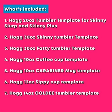 Hogg Tumbler Template Svg Bundle Set 2 Sublimation Templates Etsy