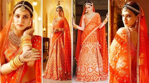 Kriti Sanon Looks Majestic In Orange Bridal Look For Her Film Hum Do