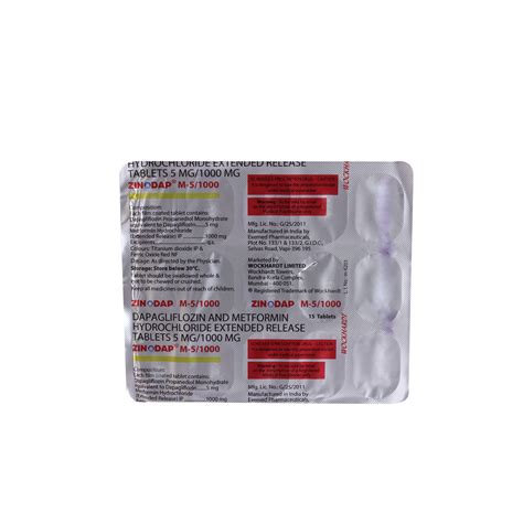 Zinodap M 51000mg Tablet 15s Price Uses Side Effects Composition