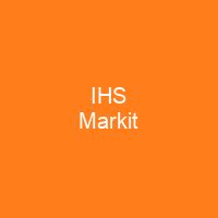 IHS Markit - Shortpedia - condensed info