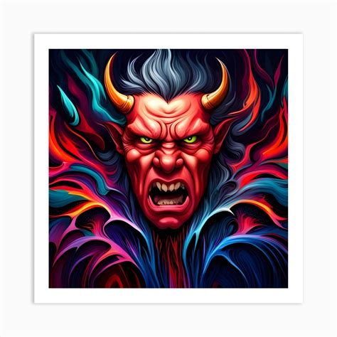 Devil Face Art Print by Rahul08319 - Fy