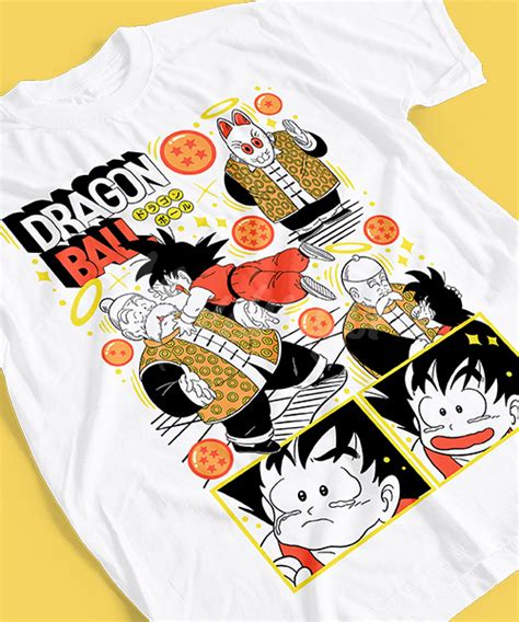 Camiseta unisex Dragón Ball Goku se rencuentra con su abuelito Son