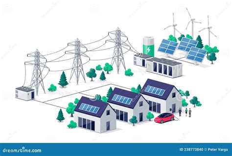 Power Distribution Transmission Of Renewable Solar Electricity Energy