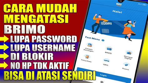 Cara Mengatasi Lupa Password Brimo Lupa Username Brimo Terblokir Youtube