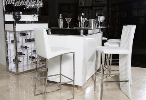 Bar Glossy White Glossy White State St Collection By Michael Amini