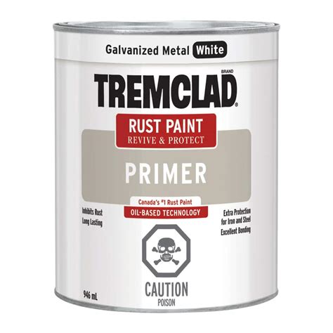 TREMCLAD Rust Paint Primer Revive Protect Galvanized Metal White