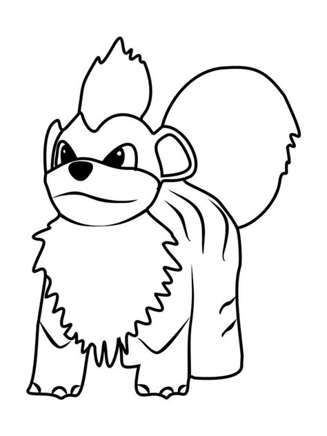 Growlithe Pokemon coloring pages - Free Printable