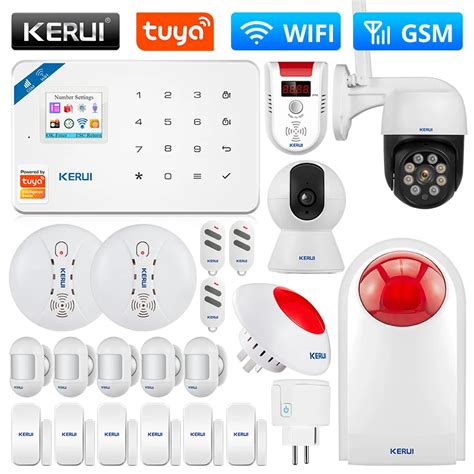 Kerui Alarmas De Seguridad Para El Hogar W Alarma Wifi Gsm Tuya